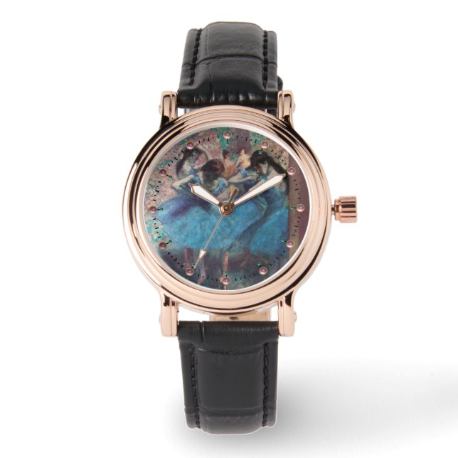 RELOJ DE PULSERA ESCUELA DE BAILE, BAILE DE BALLETA BALLERINA EN AZ (Anverso)