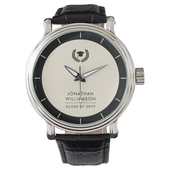 Reloj De Pulsera Escuela personalizada y graduación universitaria e (Anverso)
