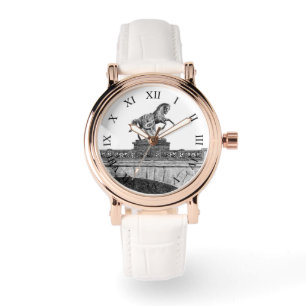 Reloj De Pulsera Escultura de caballo vintage en el puente de Anich