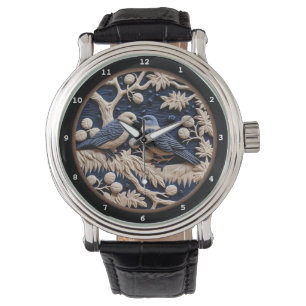 Reloj De Pulsera Escultura de pájaro tallada con belleza natural