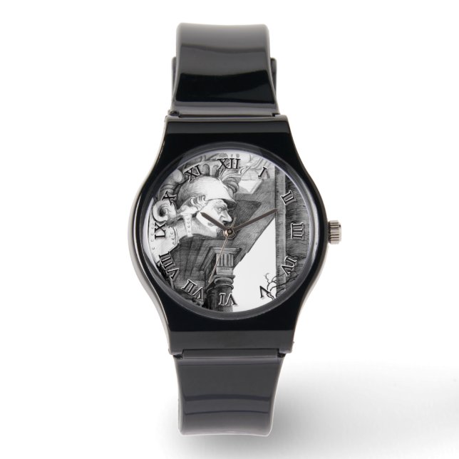 Reloj De Pulsera Escultura del castillo Arte de lápiz (Anverso)