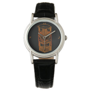 Reloj De Pulsera Escultura Tiki de oro Thunder_Cove