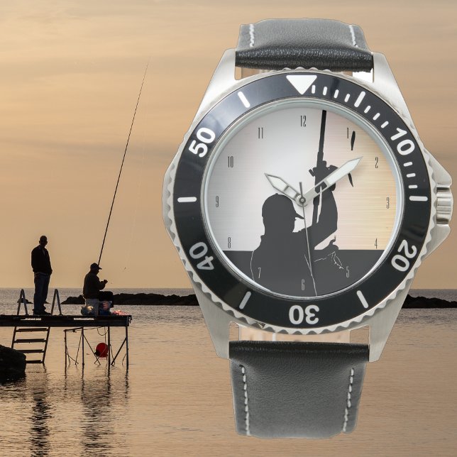 Reloj De Pulsera Esencia de un día de pesca perfecto - con números (Subido por el creador)