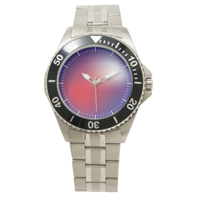 Reloj De Pulsera esfera blanca azul roja (Anverso)