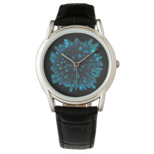 Reloj De Pulsera *~* Esfera cristalina masculina azul metálico Ver