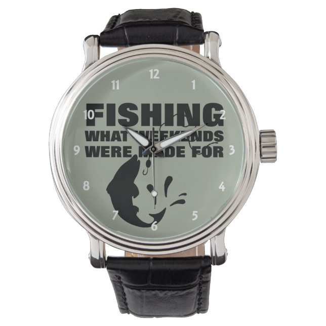 Reloj De Pulsera Eslóganes divertidos de pescadores (Anverso)