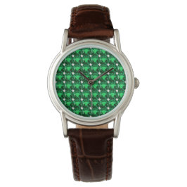 Reloj De Pulsera Esmeralda del patrón verde