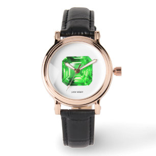 Reloj De Pulsera Esmeralda, verde brillante