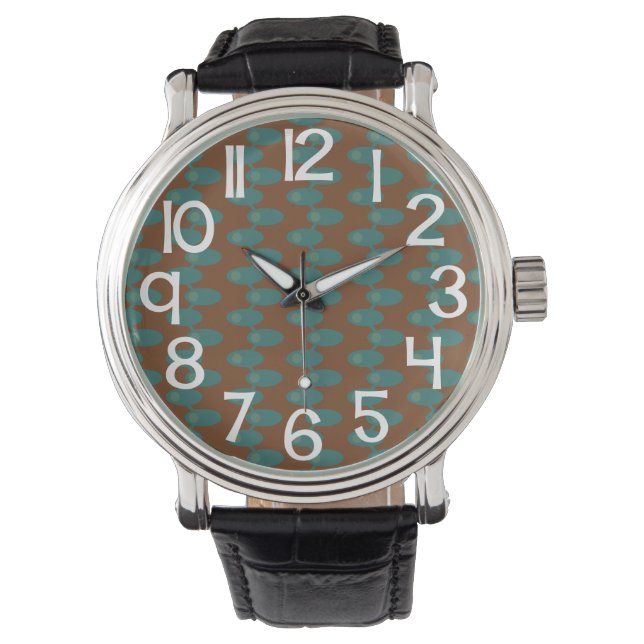 Reloj De Pulsera Espacios verde azulados (Anverso)