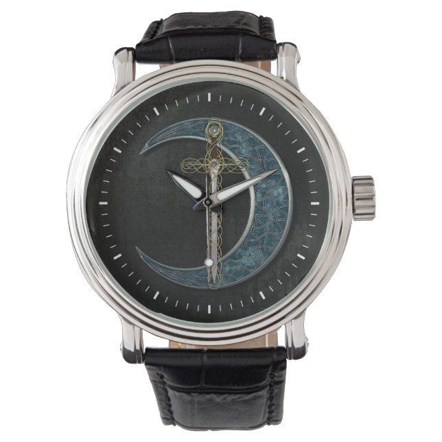 Reloj De Pulsera Espada celta y luna (Anverso)