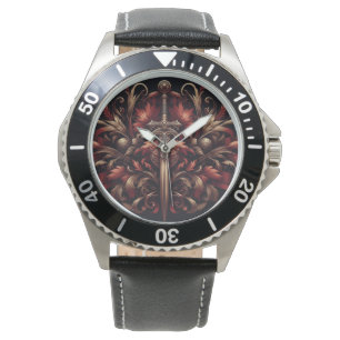 Reloj De Pulsera Espada roja y bronce celta escocesa