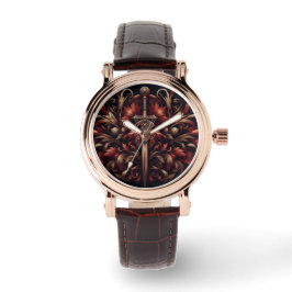 Reloj De Pulsera Espada roja y bronce celta escocesa