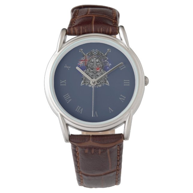 Reloj De Pulsera espadas de cuervos de Odín Mitología vikinga bande (Anverso)