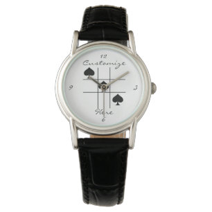 Reloj De Pulsera Espadas negras Tic Tac Toe Thunder_Cove
