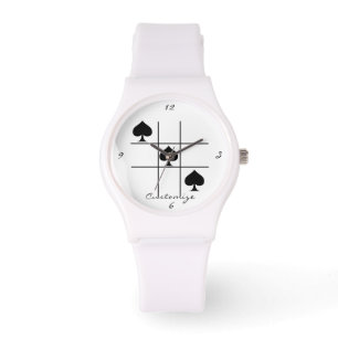 Reloj De Pulsera Espadas negras Tic Tac Toe Thunder_Cove