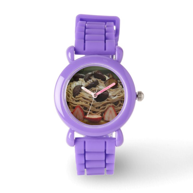 Reloj De Pulsera Espagueti japonés y pastel de fresa (Anverso)