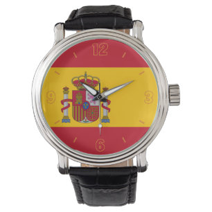 Reloj De Pulsera España Bandera Nacional Elegante Patriótico