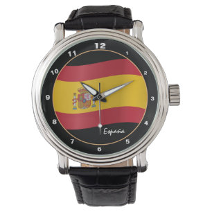 Reloj De Pulsera España Tiempo y Bandera Española / España