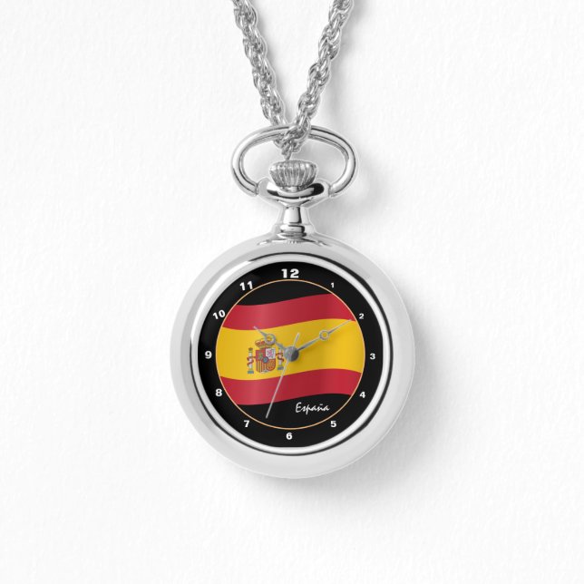Reloj De Pulsera España Tiempo y Bandera Española / España (Anverso)