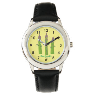 Reloj De Pulsera Espárrago lindo cantando trío de verduras personal