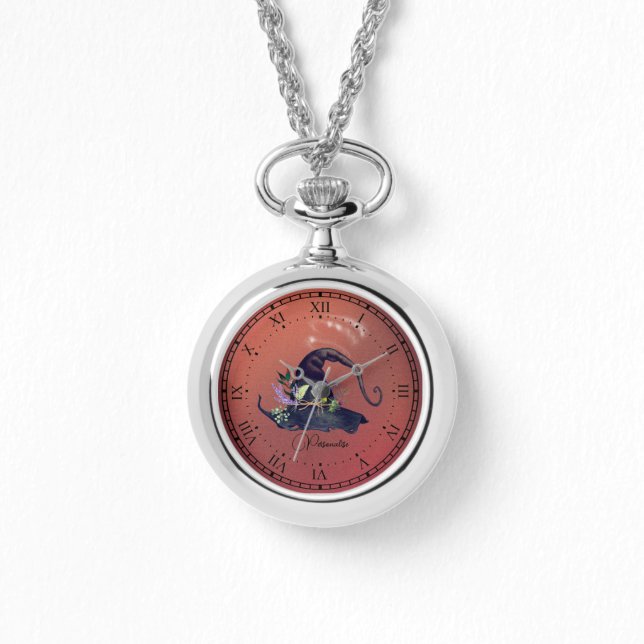 Reloj De Pulsera Espectáculo de collar de brujas ruidosas Naranjas  (Anverso)
