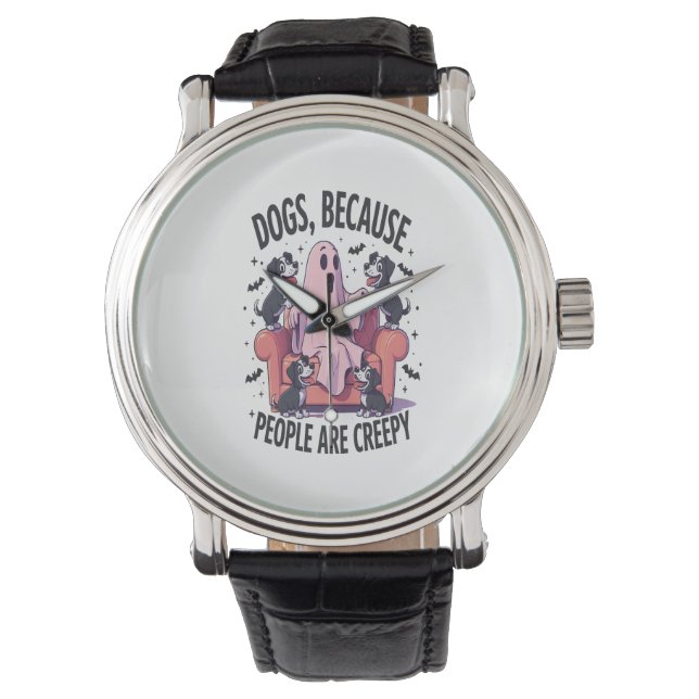 Reloj De Pulsera Espeluznante fantasma de perro de Halloween (2) (Anverso)