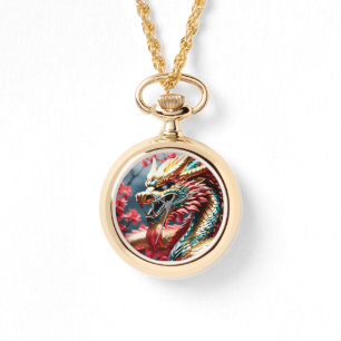 Reloj De Pulsera Espesor respiratorio de fuego dragón balanza de or