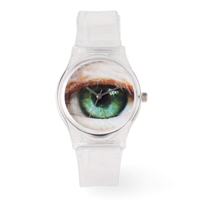 Reloj De Pulsera Espinoso Éisbol y Halloween Ojo Verde / temible zo (Anverso)
