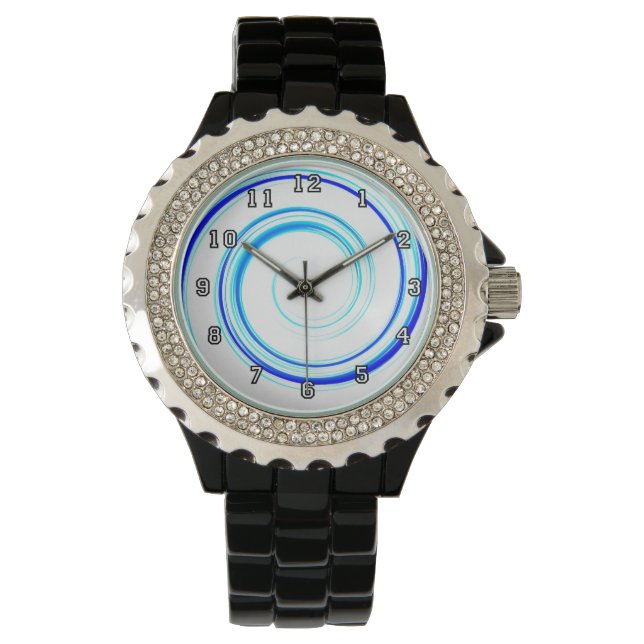 Reloj De Pulsera Espiral azul (Anverso)