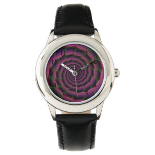 Reloj De Pulsera Espiral de cuerdas en rojo morado y verde