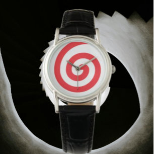 Reloj De Pulsera Espiral hipnotizante roja