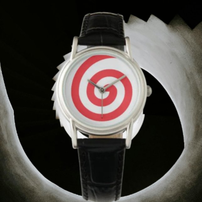 Reloj De Pulsera Espiral hipnotizante roja (Subido por el creador)