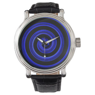 Reloj De Pulsera espiral negra y azul