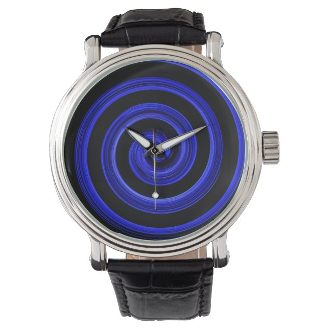 Reloj De Pulsera espiral negra y azul (Anverso)