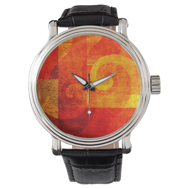 Reloj De Pulsera Espirales antiguas de fondo (Anverso)