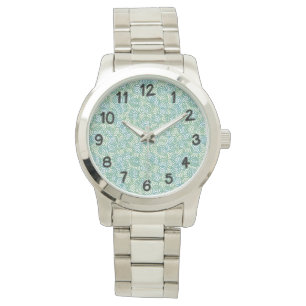 Reloj De Pulsera Espirales verdes azules