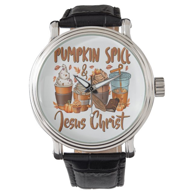 Reloj De Pulsera Espíritu de calabaza Jesucristo (Anverso)