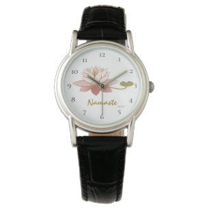 Reloj De Pulsera *~* Espíritu de flor rosa negro zen