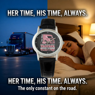 Reloj De Pulsera Esposa de camionero rosa: la más dura