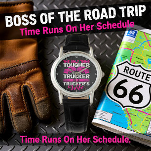 Reloj De Pulsera Esposa de camionero rosa: la más dura de todas