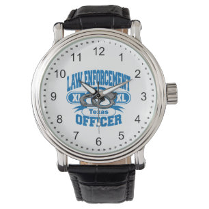 Reloj De Pulsera Esposas del agente de la autoridad de Tejas