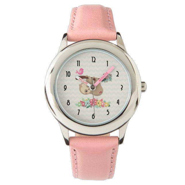 Reloj De Pulsera Espuma marrón aguda colgando boca abajo (Anverso)