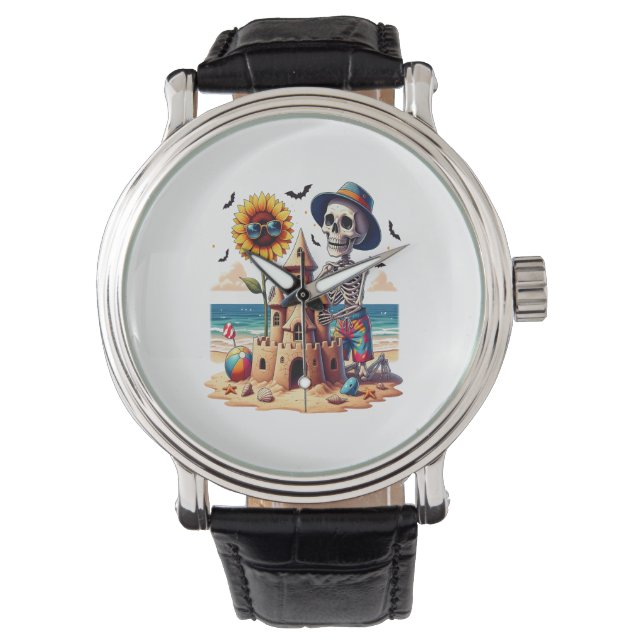 Reloj De Pulsera Esqueleto de Guay en la playa (Anverso)
