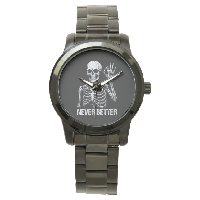 Reloj De Pulsera Esqueleto de Halloween - Nunca mejor (Anverso)