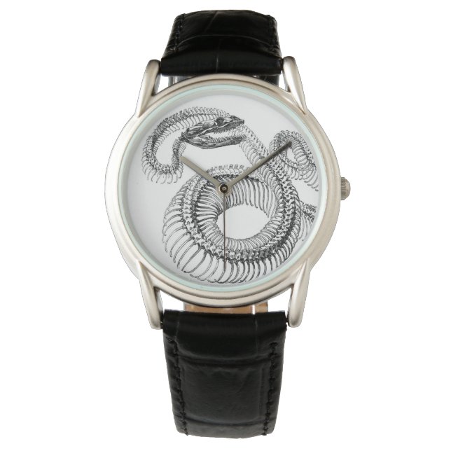 RELOJ DE PULSERA ESQUELETON NEGRO Y BLANCO DE APERITIVOS (Anverso)