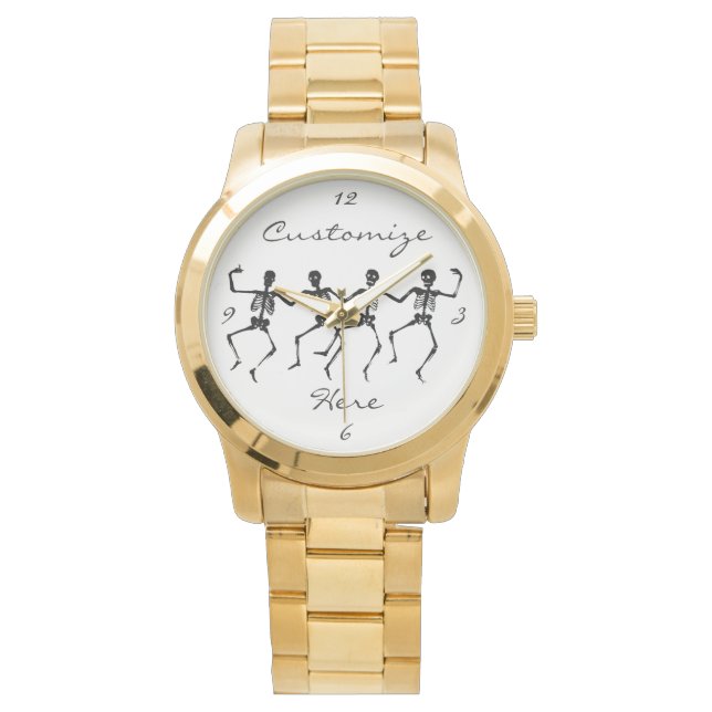 Reloj De Pulsera Esqueletos bailarines Halloween Thunder_Cove (Anverso)