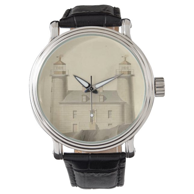 Reloj De Pulsera Esquemas del faro de roca Matinicus (Anverso)