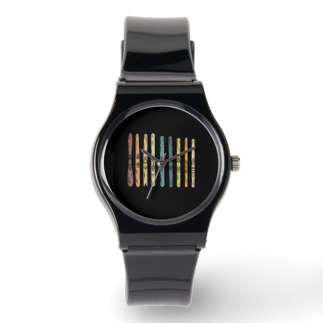 Reloj De Pulsera Esquí - Colección de tablas de esquí (Anverso)