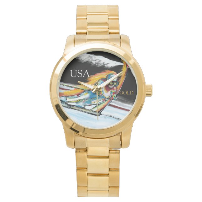 RELOJ DE PULSERA ESQUIADOR (Anverso)