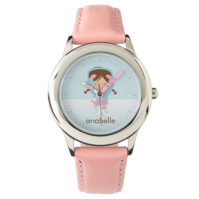 Reloj De Pulsera Esquina de hielo pequeña {rosa} (Anverso)